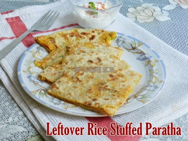 Leftover Rice Stuffed Paratha Recipe